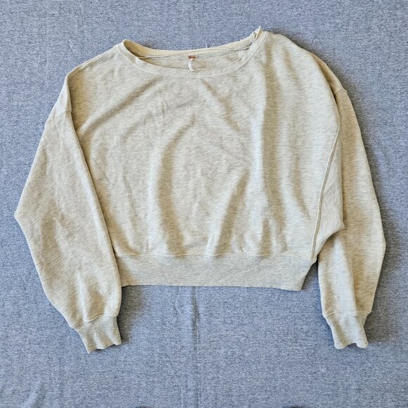 Free People Oversized Joni Pullover Slouchy Sweatshirt Long Sleeve Size Large - Picture 1 of 5